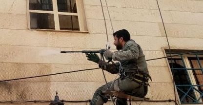 شستشو نما،کار درارتفاع راپل