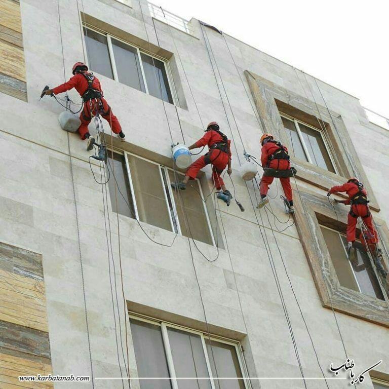 پیچ رولپلاک سنگ نما و شستشو نما با طناب