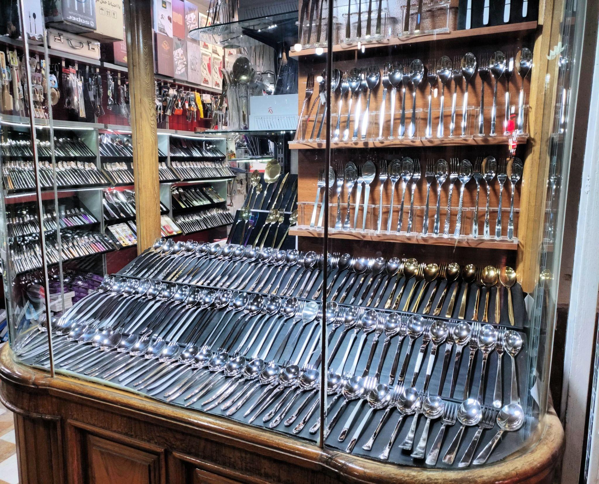 قاشق و چنگال سفید استیل