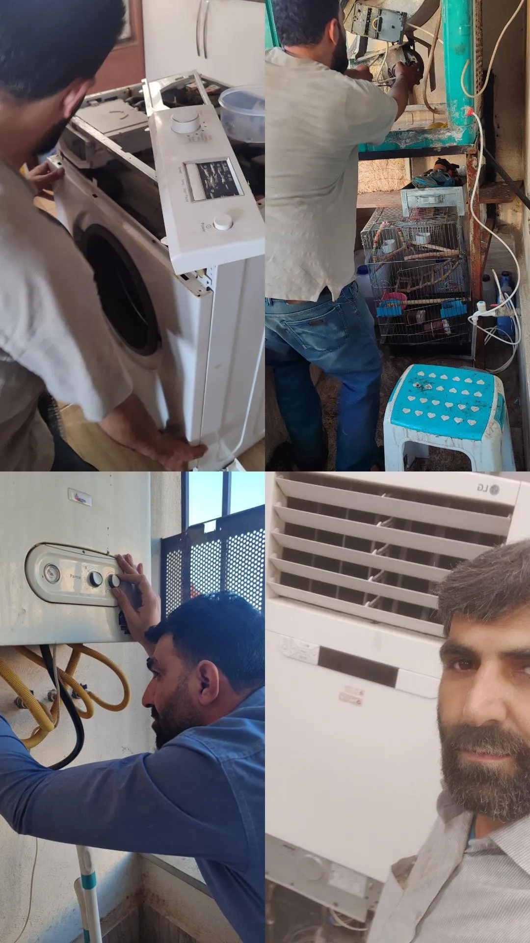 آقای فنی کارپکیج یخچال سایدلباسشویی پرند